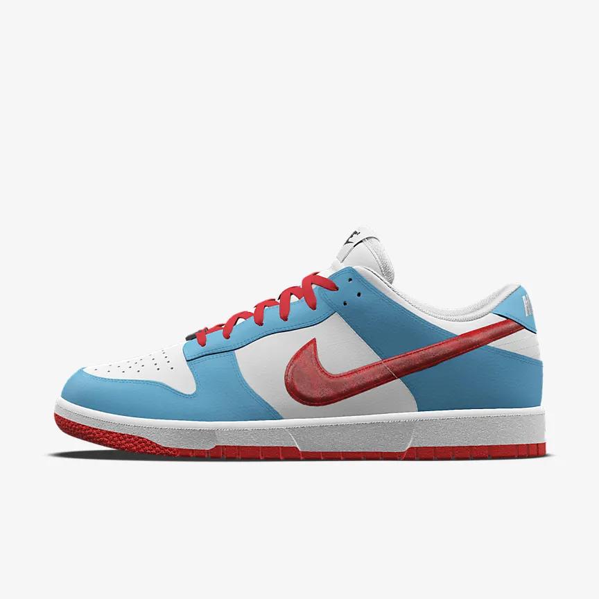 Giày Nike Dunk Low Unlocked By You Nữ Xanh Đỏ